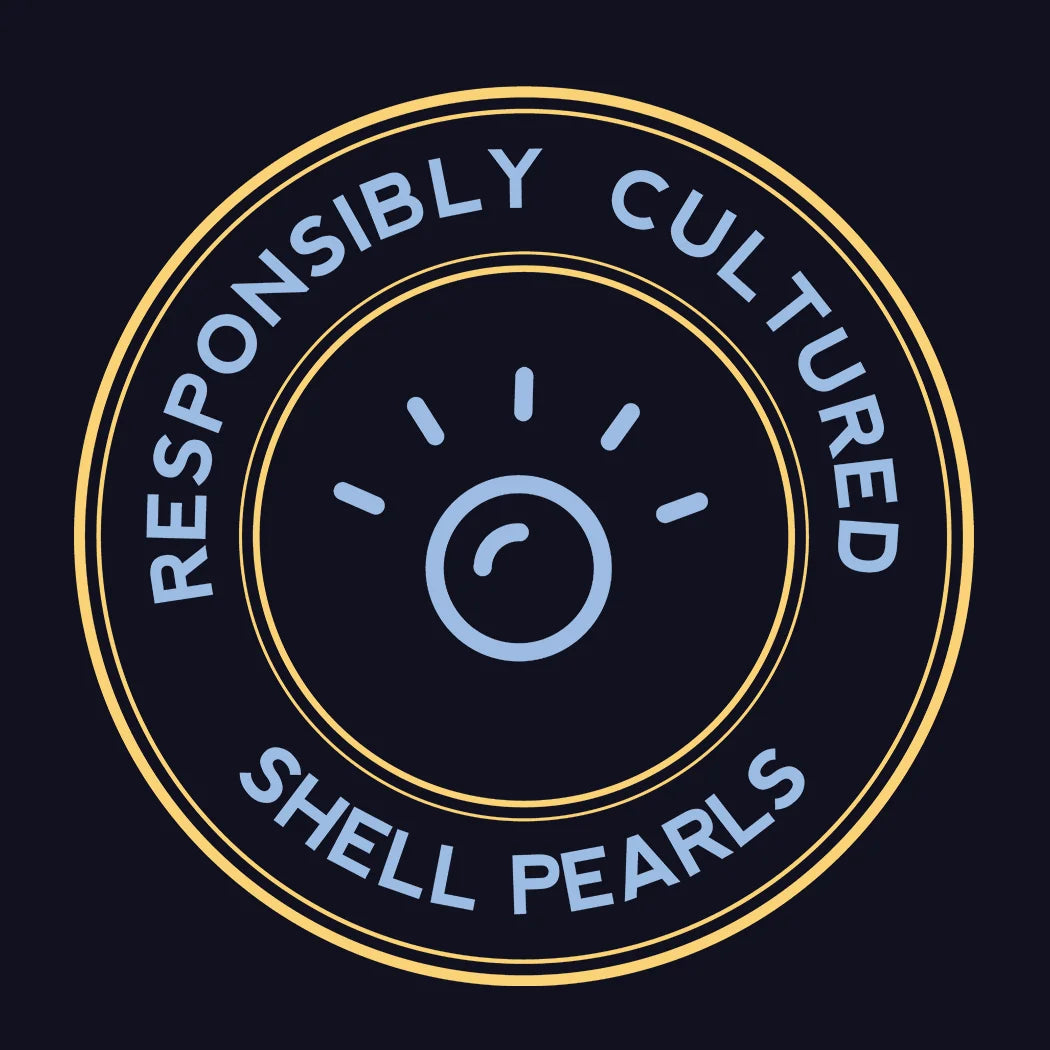 Circular ’Responsibly Cultured Shell Pearls’ emblem.