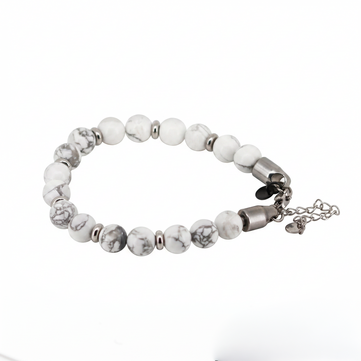 Kincaid Beaded White Howlite Bracelet