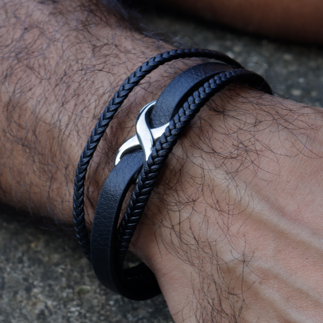 Francois Infinity Leather Bracelet