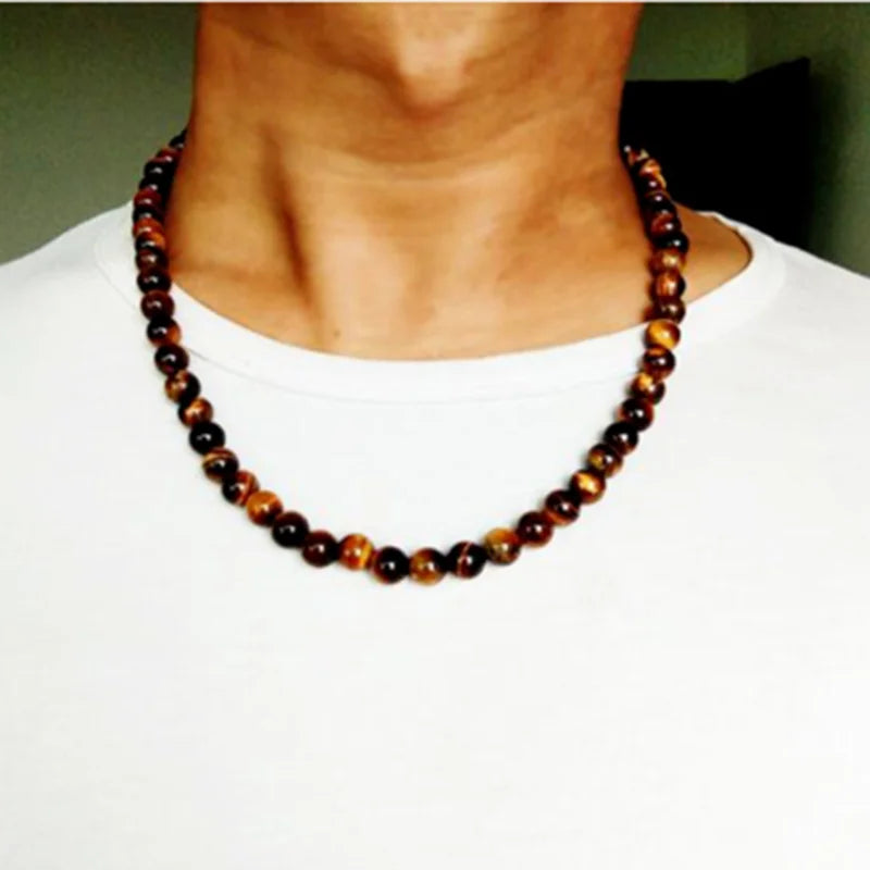 Collar de cuentas de Ojo de Tigre Amarillo Lincon