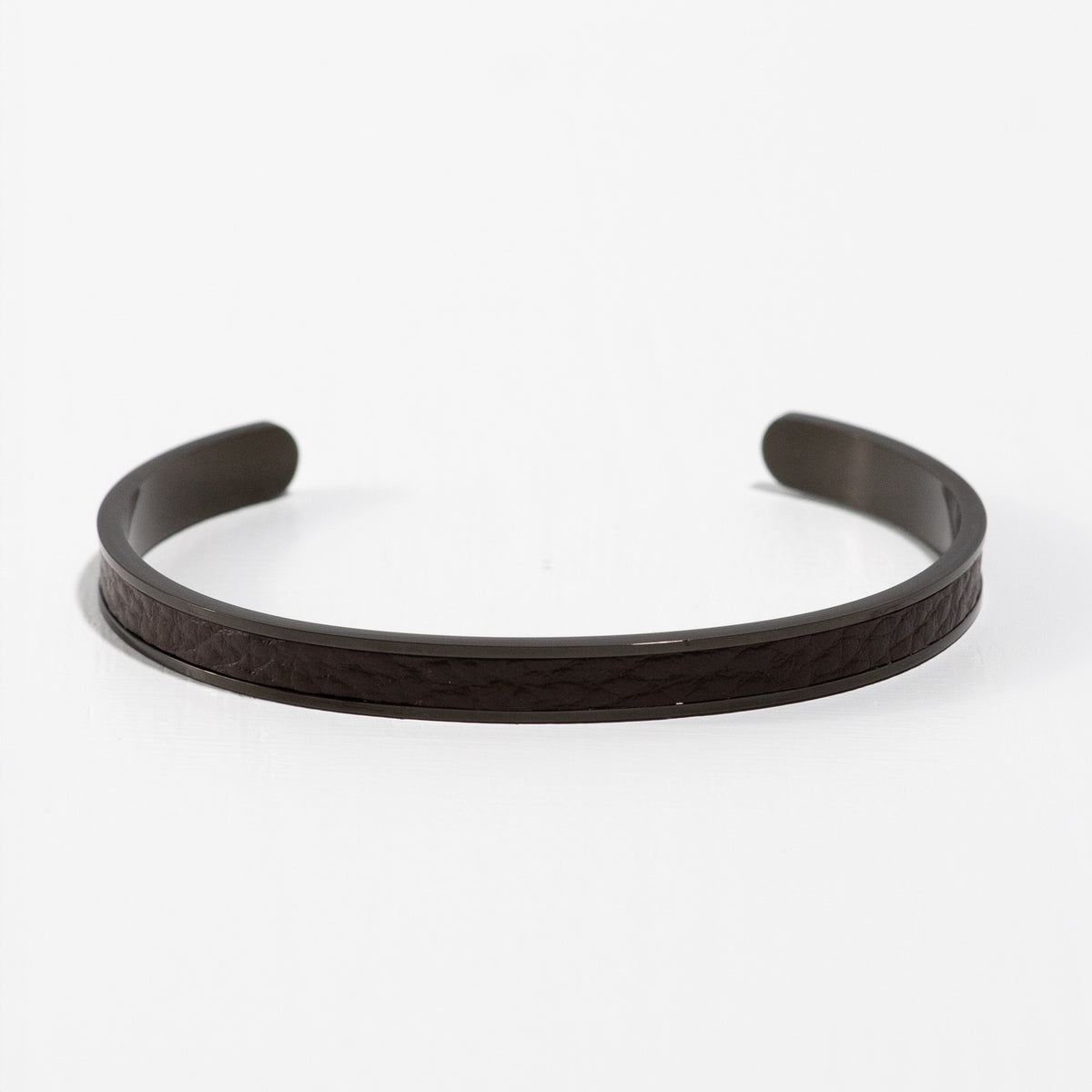 Joab Stainless Steel & Leather Cuff