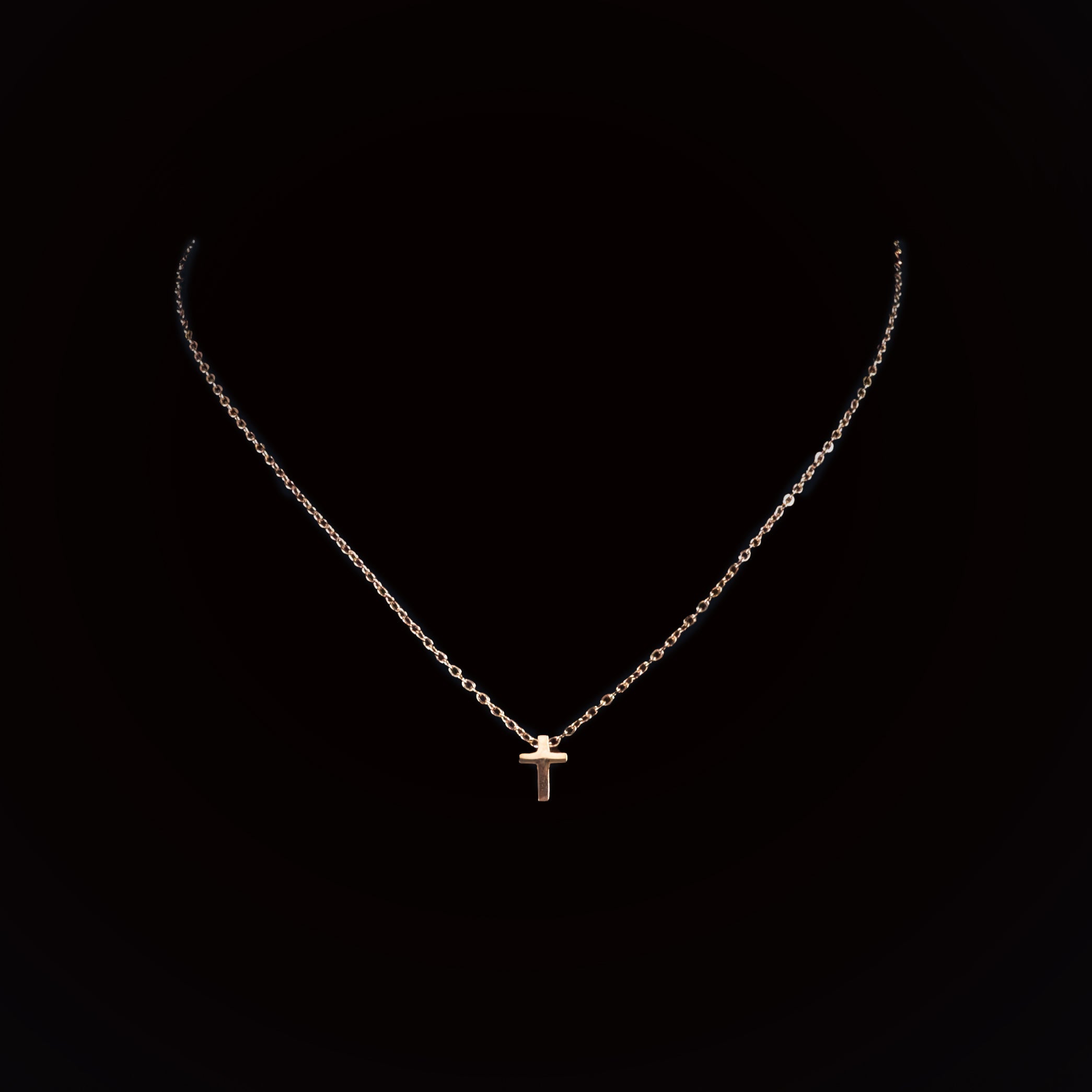 Aneurin Small Crucifix Pendant & Chain