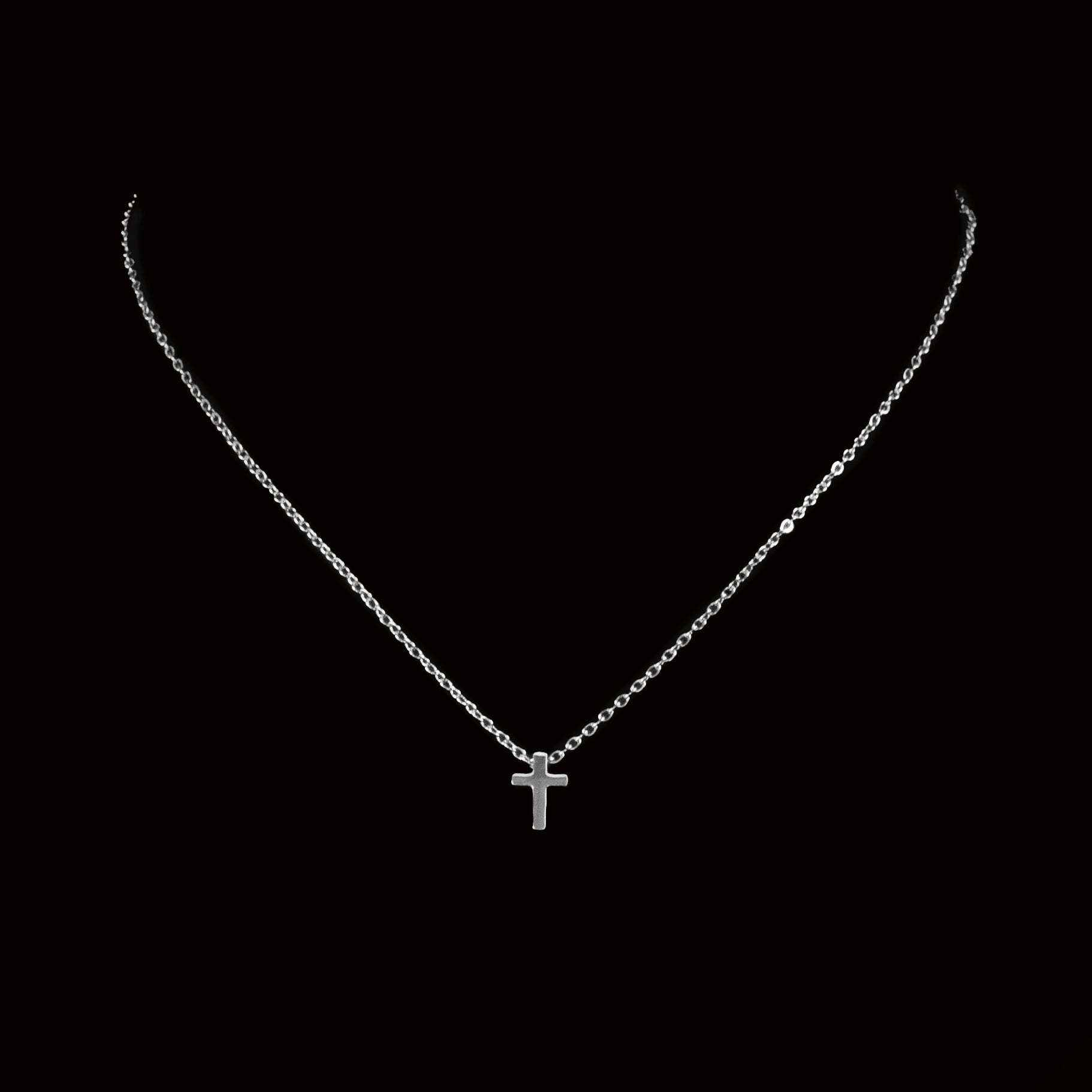 Aneurin Small Crucifix Pendant & Chain