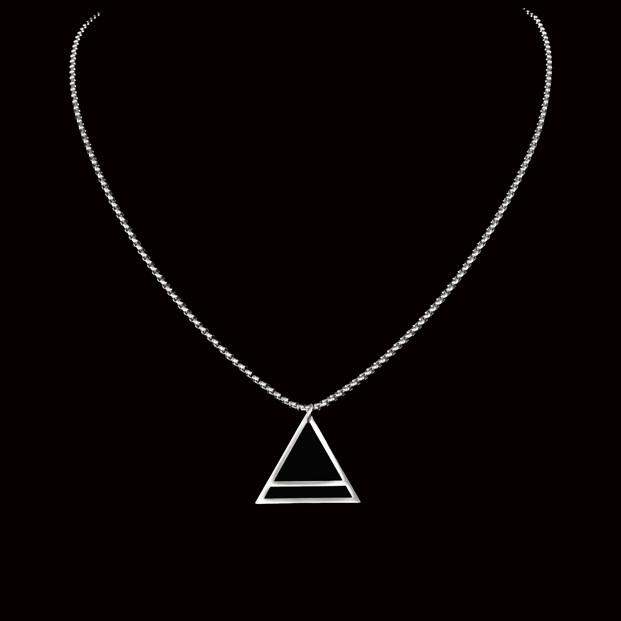 Kenryk Stainless Steel Necklace with Triangle Pendant