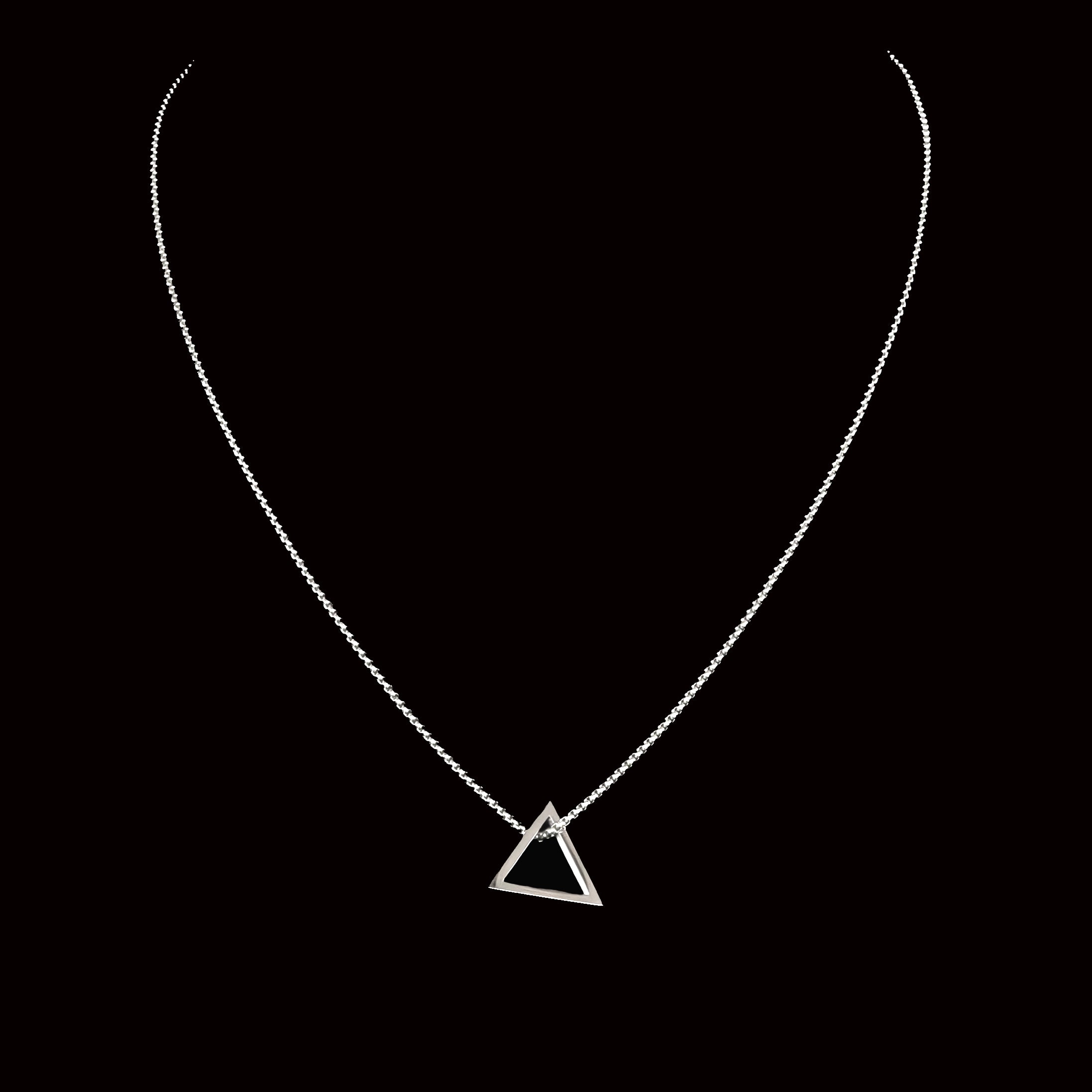 Kash Stainless Steel Necklace with Triangle Pendant