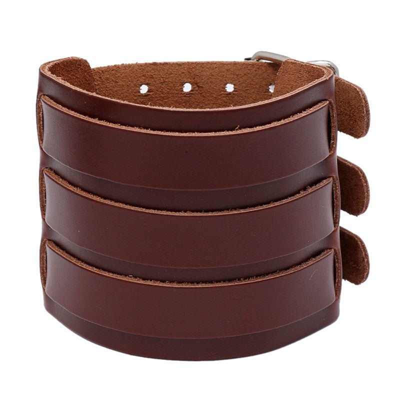Jaime Double Strap Leather Cuff