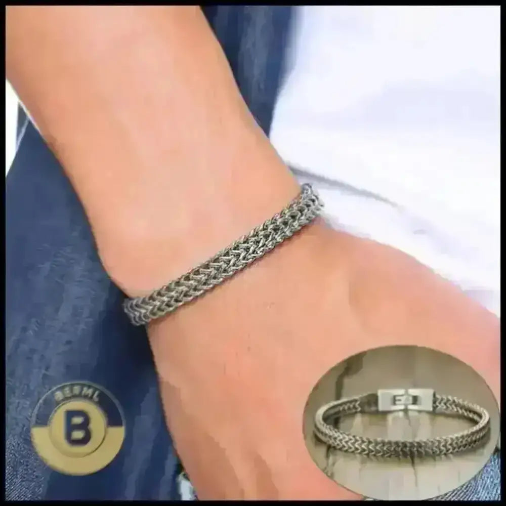 Beltrano Stainless Steel Foxtail Bracelet