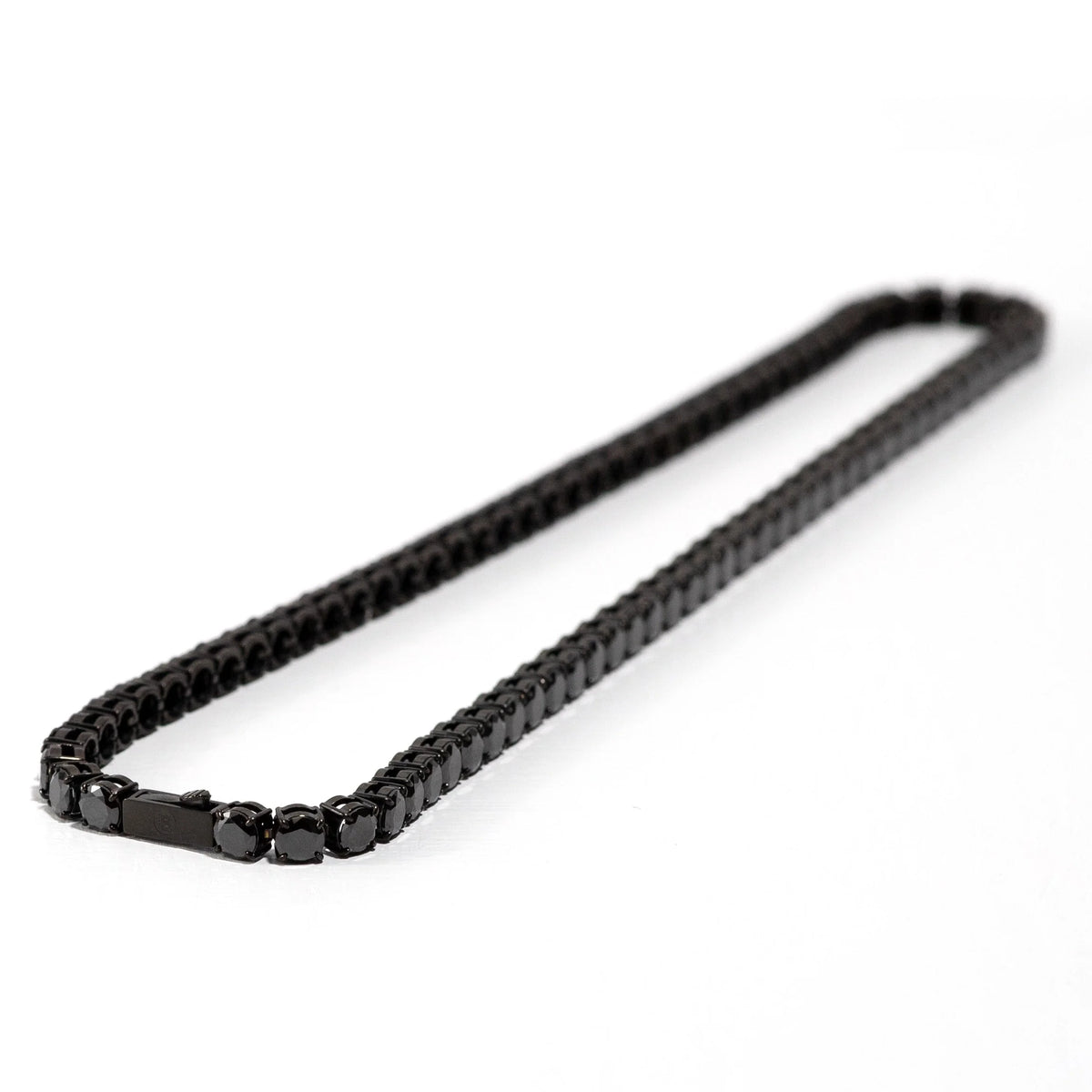Black tennis necklace.