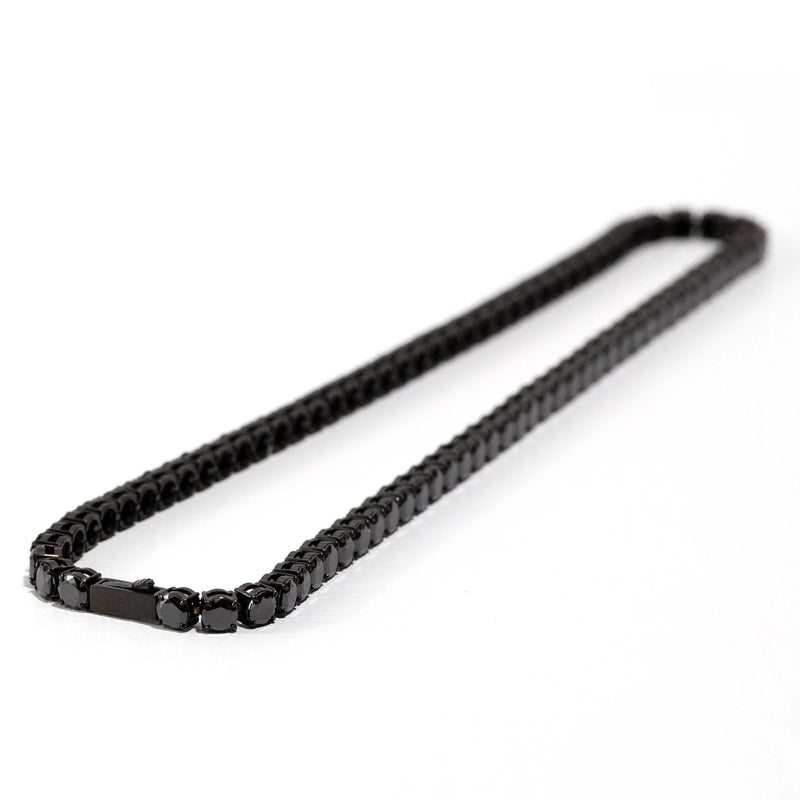 Black tennis necklace.
