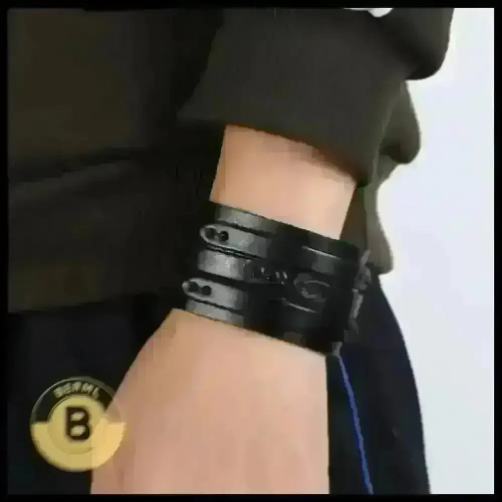 Jayce Triple Strap Leather Cuff - BERML BY DESIGN JEWELRY FOR MEN