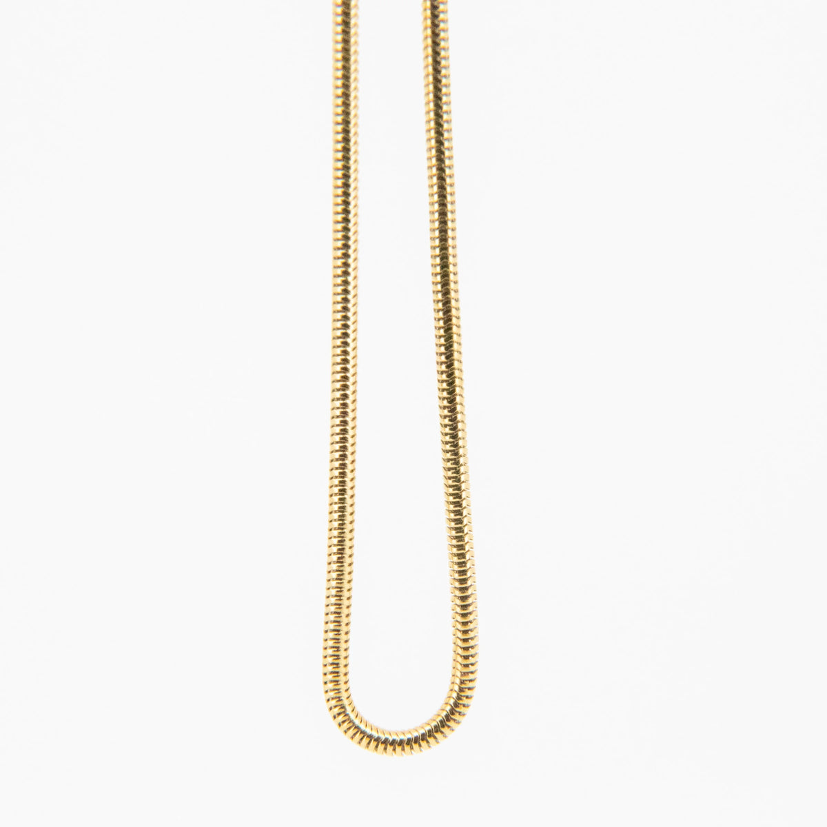 Gold-toned snake chain necklace.