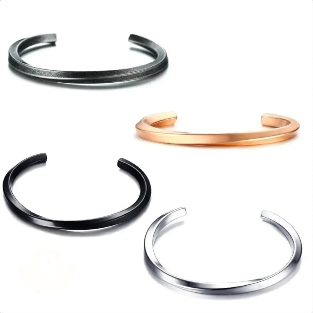 Ugolino Twisted Stainless Steel Cuff